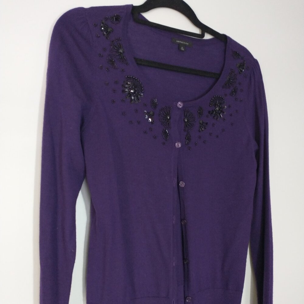 Semantiks Beaded Cardigan Sweater Size M